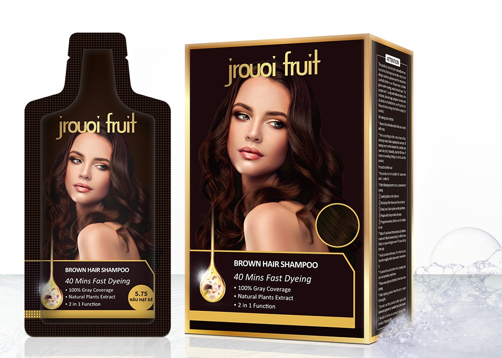Wysokiej jakości bez efektów ubocznych Organiczny ziołowy szampon do farbowania włosów brązowy szampon