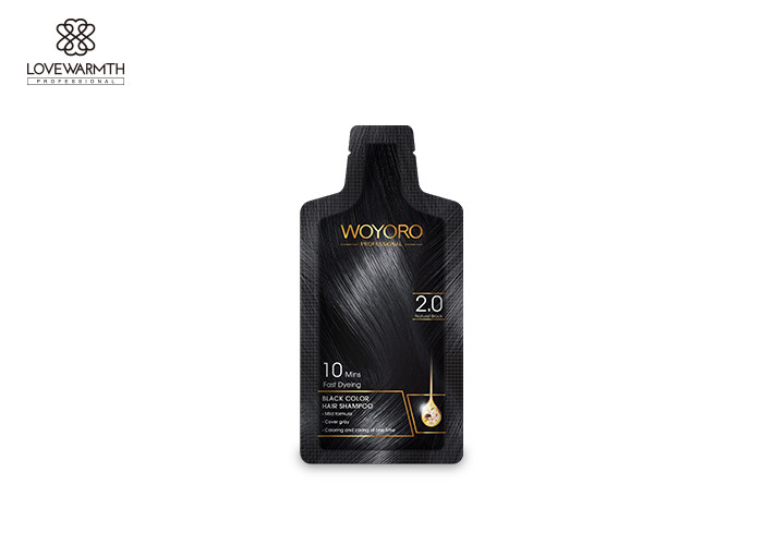 2.0 Naturalny czarny szampon do włosów łagodny dla siwych włosów o niskiej zawartości amoniaku